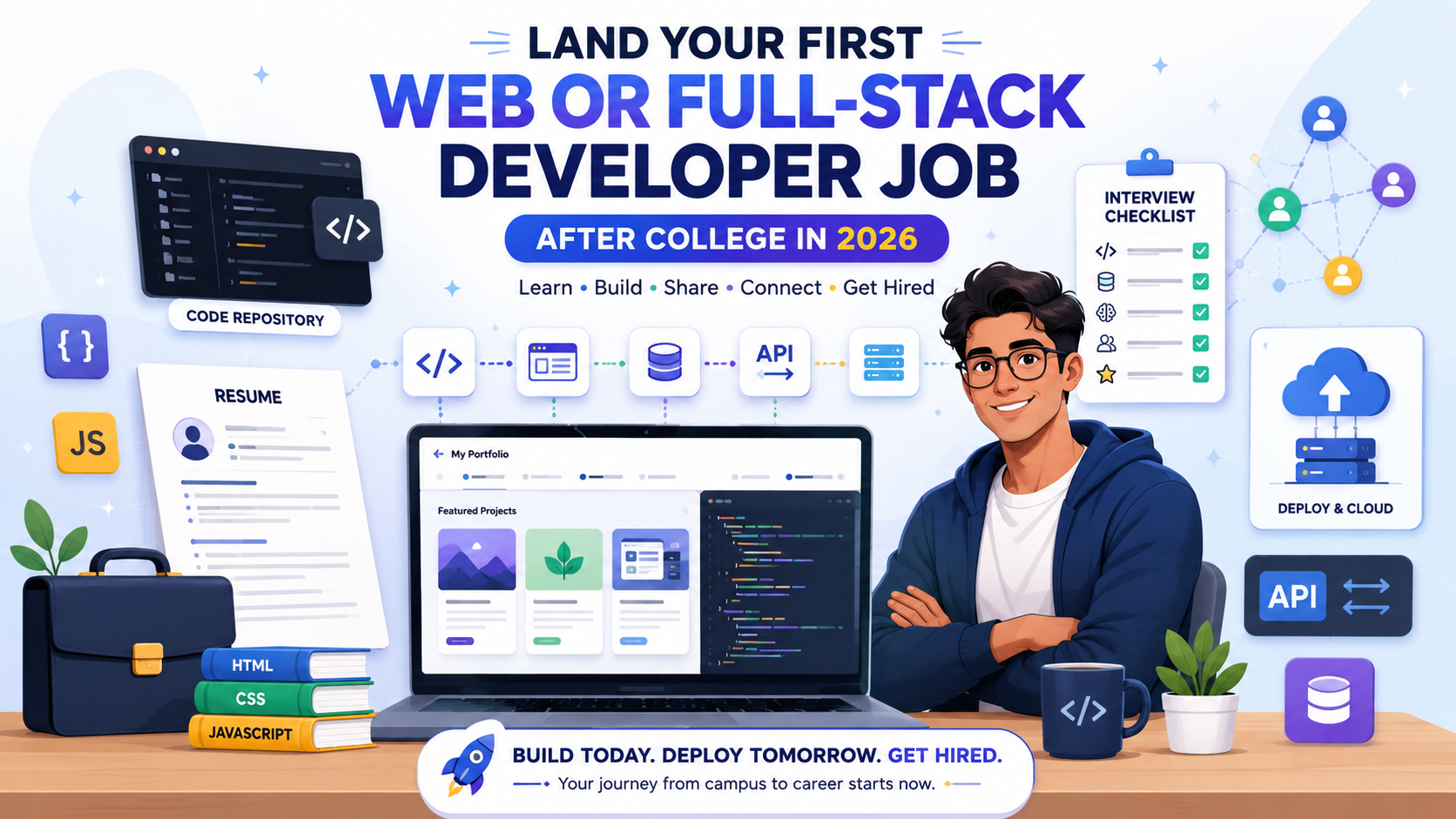 How to Land Your First Web or Full-Stack Developer Job After College in 2026