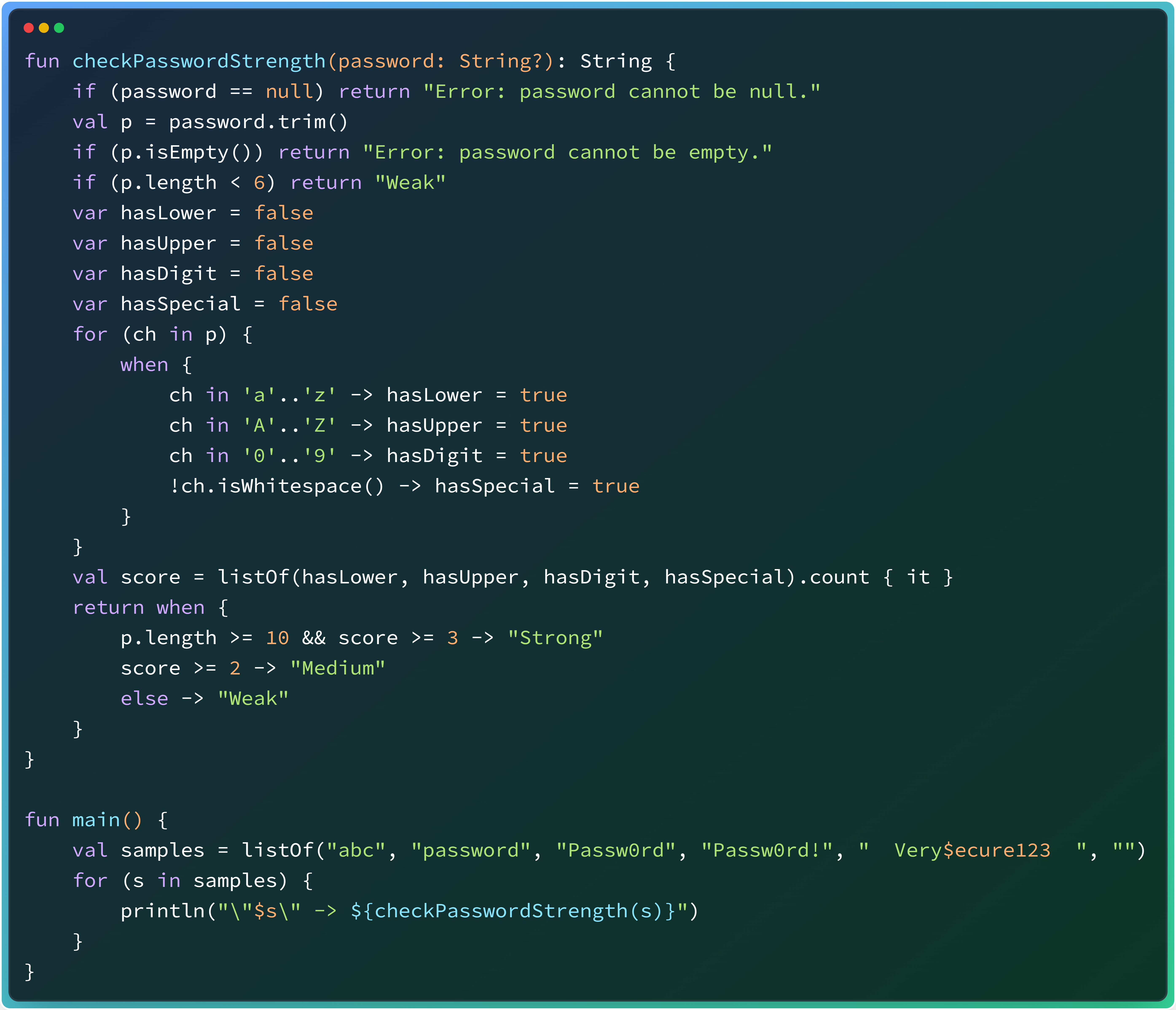 Build a Simple Password Strength Checker in Kotlin