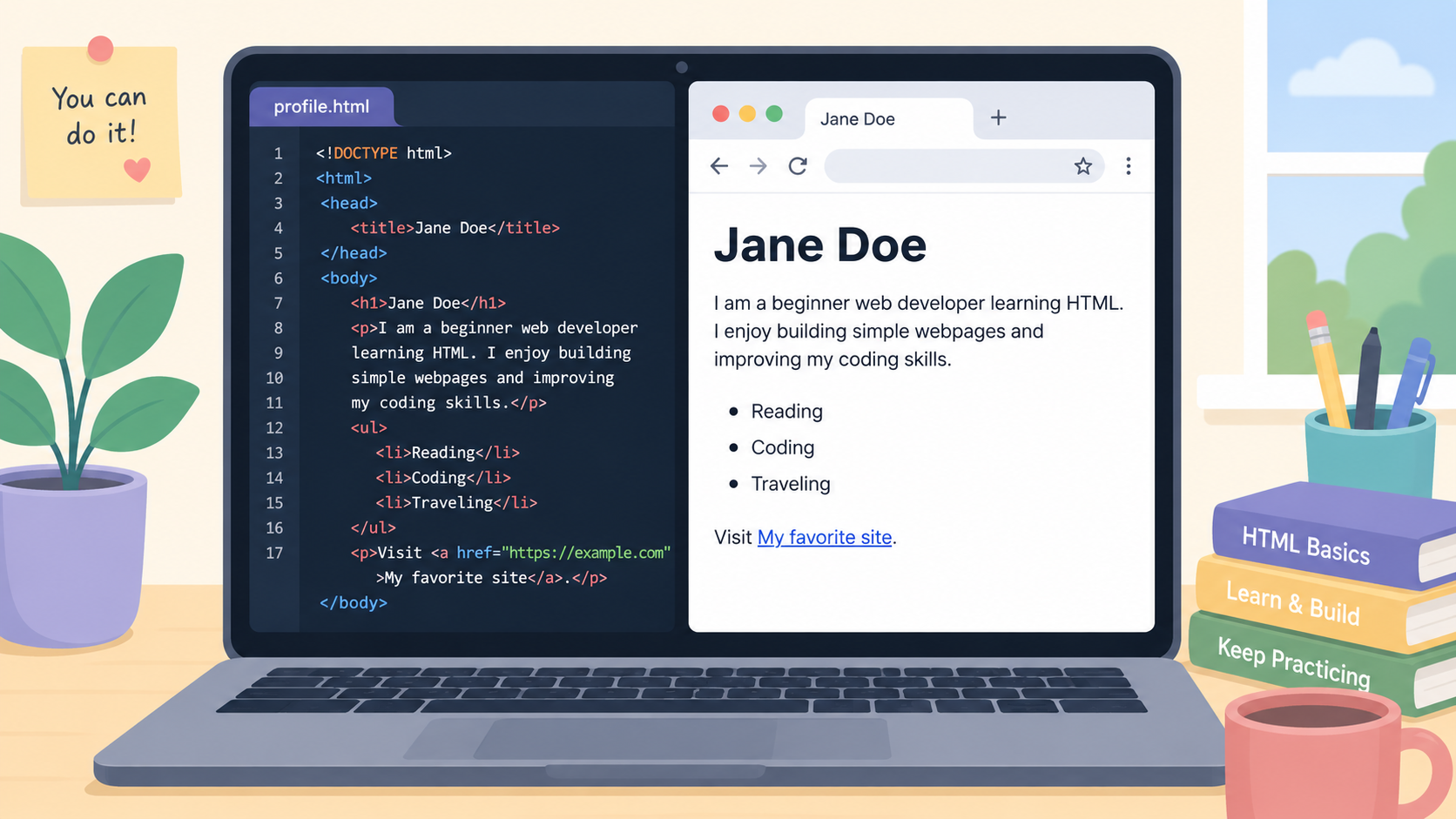 Build Your First Personal Profile Page with HTML